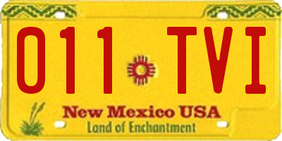 NM license plate 011TVI