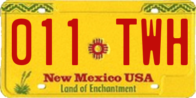 NM license plate 011TWH