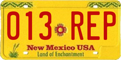 NM license plate 013REP