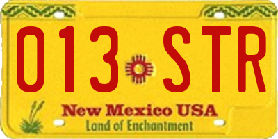 NM license plate 013STR