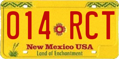 NM license plate 014RCT