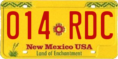 NM license plate 014RDC