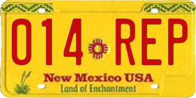 NM license plate 014REP