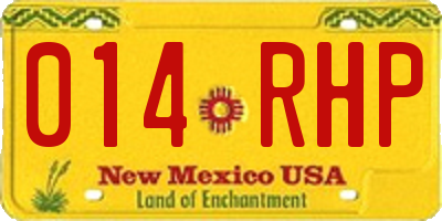 NM license plate 014RHP