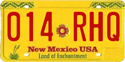 NM license plate 014RHQ