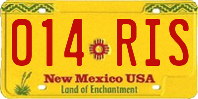 NM license plate 014RIS