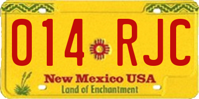 NM license plate 014RJC