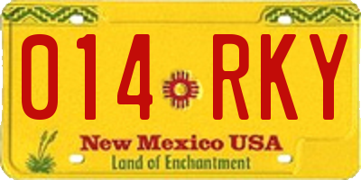 NM license plate 014RKY