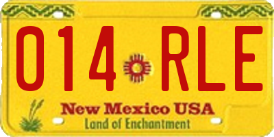 NM license plate 014RLE