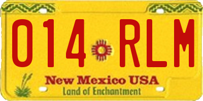 NM license plate 014RLM
