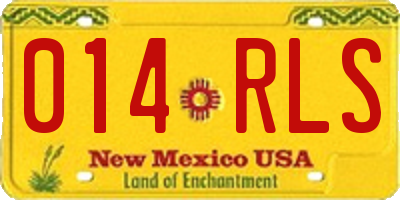 NM license plate 014RLS