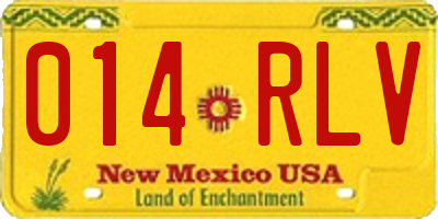 NM license plate 014RLV