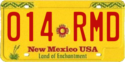 NM license plate 014RMD