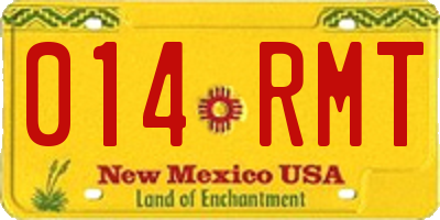 NM license plate 014RMT