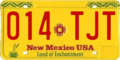 NM license plate 014TJT