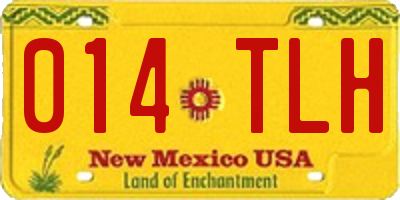 NM license plate 014TLH