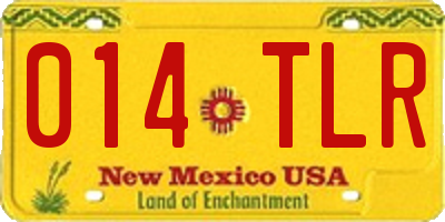 NM license plate 014TLR