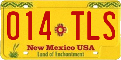 NM license plate 014TLS