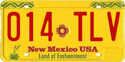 NM license plate 014TLV