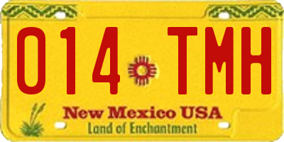 NM license plate 014TMH