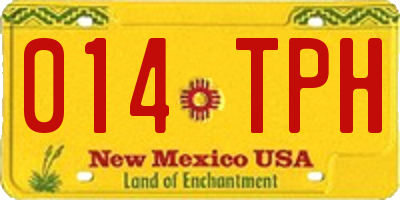 NM license plate 014TPH