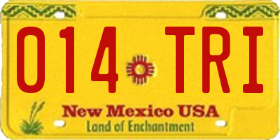 NM license plate 014TRI