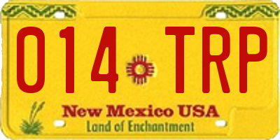 NM license plate 014TRP