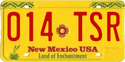 NM license plate 014TSR