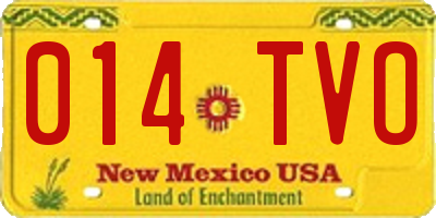 NM license plate 014TVO