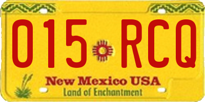 NM license plate 015RCQ