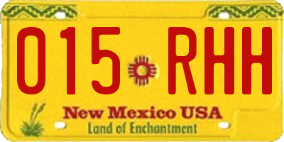 NM license plate 015RHH