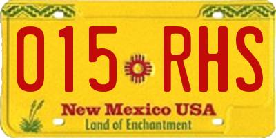 NM license plate 015RHS