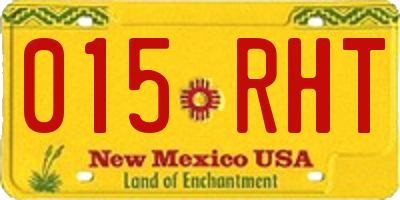 NM license plate 015RHT