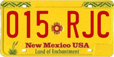 NM license plate 015RJC