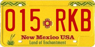 NM license plate 015RKB