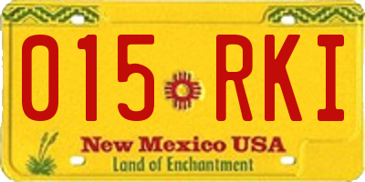 NM license plate 015RKI