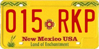 NM license plate 015RKP