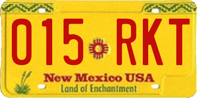 NM license plate 015RKT