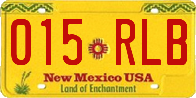 NM license plate 015RLB
