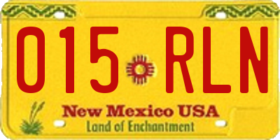 NM license plate 015RLN