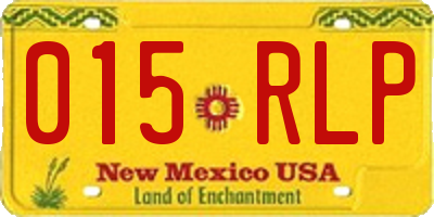 NM license plate 015RLP