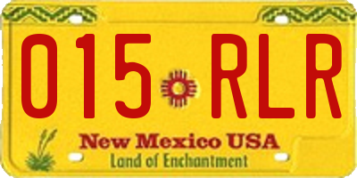 NM license plate 015RLR
