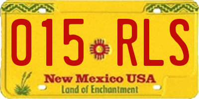 NM license plate 015RLS