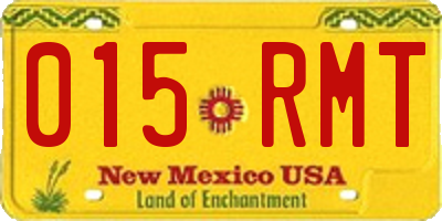 NM license plate 015RMT