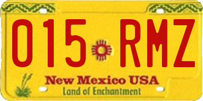NM license plate 015RMZ
