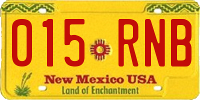 NM license plate 015RNB