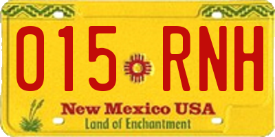 NM license plate 015RNH