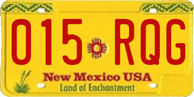 NM license plate 015RQG