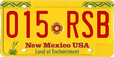 NM license plate 015RSB