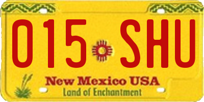 NM license plate 015SHU